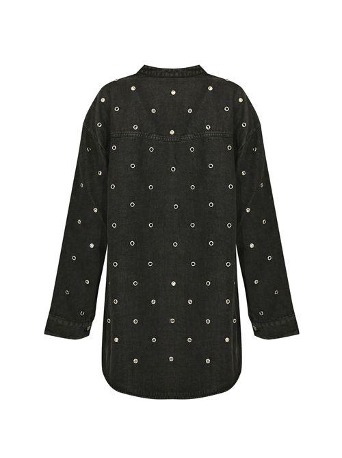 Blusa in denim Bellicoso in denim con borchie PINKO | 105785 A33BZ99